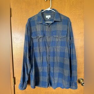 Sonoma Blue and Gray Lightweight Button Up Shirt